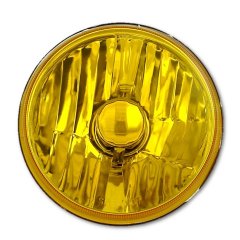 Single - 5-3/4" Halogen Amber Yellow Glass Headlight Fog Light H4 60W Light Bulb