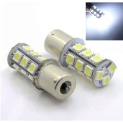 #1156 White 18SMD LED Park Parking Tail Light Turn Signal Reverse Lamp Bulb Pair