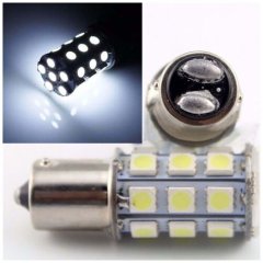 #1157 27-SMD White LED Tail Light Brake Stop Turn Signal Lamp 12 Volt Bulbs Pair