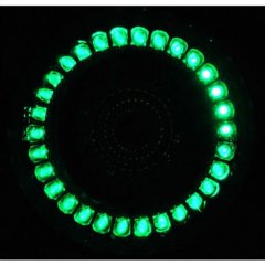 5-3/4" Green LED Angel Eye Motorcycle Halo Projector Headlight Turn Signal Light