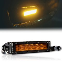 Diode Dynamics Stage Series 6" SAE Fog Yellow Amber LED Light Aluminum Bar EACH