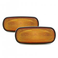 Amber Front Side Marker Light Lens Pair For 2003-2014 Dodge Ram 1500 2500 3500