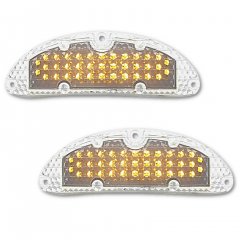 55 Chevy Car Clear Park Turn Signal Light LED Amber Bulb Lens Chevrolet Pair