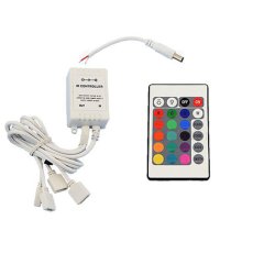 24 Key 16 Color IR Remote Control Controller SMD RGB LED Strip 12V 4-Head Flat Octane Lighting