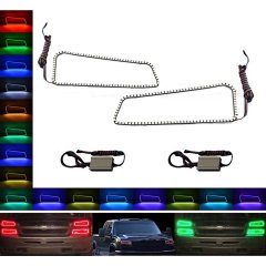 03-06 Chevy Silverado Truck Multi-Color Changing LED RGB Headlight Halo Ring Set Octane Lighting