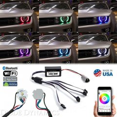 10-13 Chevy Camaro RS RGBW LED Multi-Color Headlight Accent DRL w/ Bluetooth Set