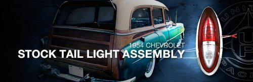 1954 Chevrolet Stock Tail Light Assembly | Complete Incandescent Tail Lights