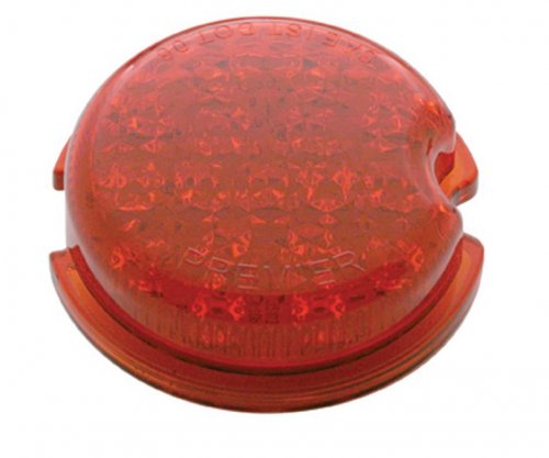 17 LED Vintage Round Stop, Turn / Tail Light - Flush Mount w/ Red LED/Red Lens | Stop / Turn