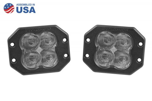 Worklight SS3 Pro White SAE Fog Flush Pair Diode Dynamics