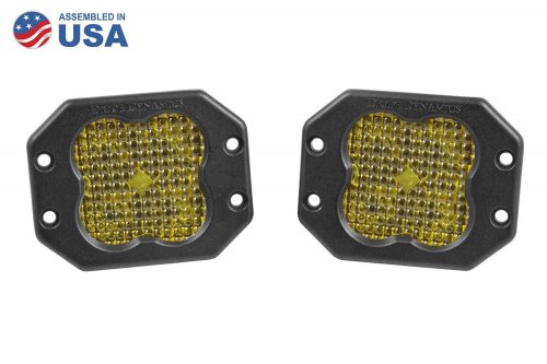 Worklight SS3 Pro Yellow Flood Flush Pair Diode Dynamics