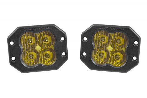 Worklight SS3 Pro Yellow SAE Fog Flush Pair Diode Dynamics