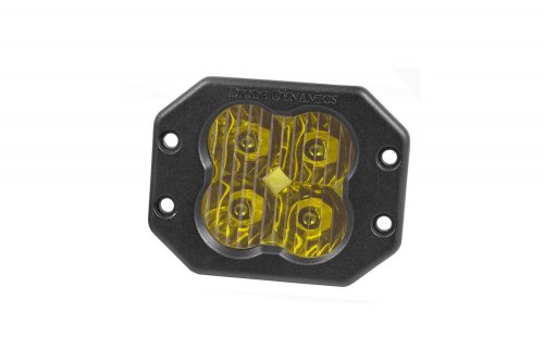 Worklight SS3 Pro Yellow SAE Fog Flush Single Diode Dynamics