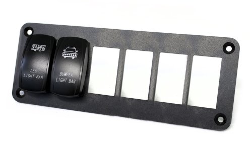 Aluminum Rocker Switch Mounting Panel for 6 Rocker Switches Race Sport Lighting
