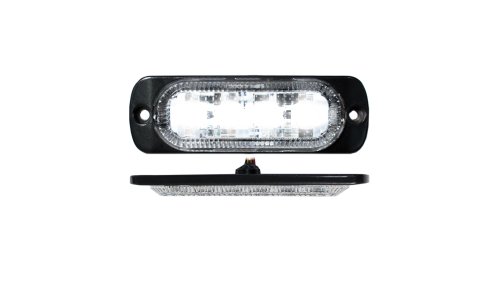 4-LED Ultra Slim Flush Mount 19-Flash Pattern Marker Strobe Light White Race Sport Lighting