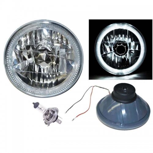 OCTANE LIGHTING 55 56 57 Chevy Halogen White Led Halo Headlight Headlamp H4 L...