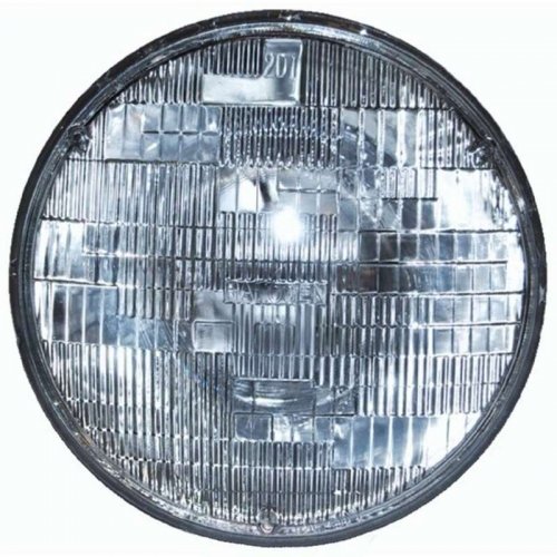 7" Halogen 6-Volt Sealed Beam Glass Headlight Head Light Lamp Bulbs Pair 6V