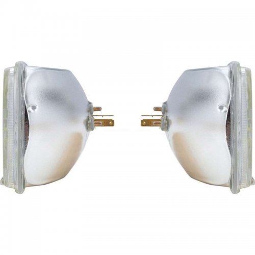 7X6 H6054 Stock Sealed Beam Glass Lens Headlight Metal Headlamp Halogen Pair