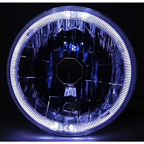 OCTANE LIGHTING 7" H6024 / 6014 Halogen White Led Halo Ring Sw H4 Angel Eye P...