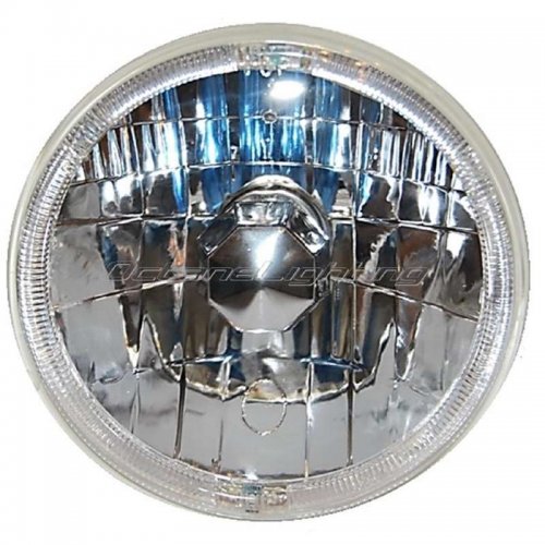 OCTANE LIGHTING 7" Halogen Sw H4 Headlight Headlamp White Led Halo Angel Eyes...