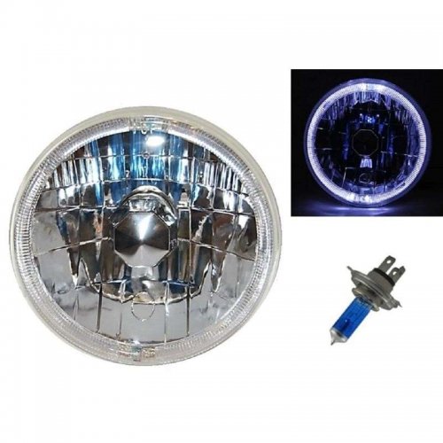 OCTANE LIGHTING 55 56 57 Chevy Projector Halogen White Led Halo Headlight Hea...