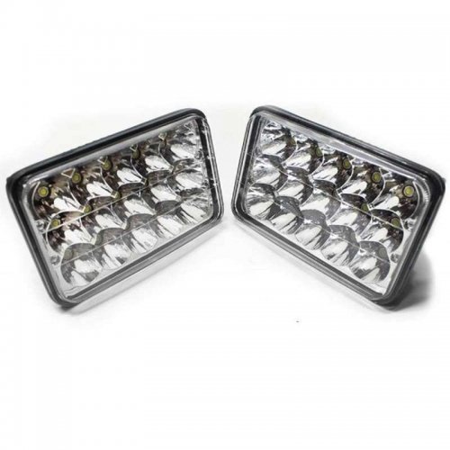 4X6" LED HID Light Bulbs Crystal Clear Sealed Beam Headlamp Headlight Set