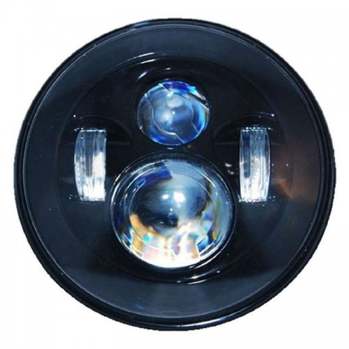 7" Black Projector HID White 6500K LED Octane Headlight Light Bulb Lamps Pair