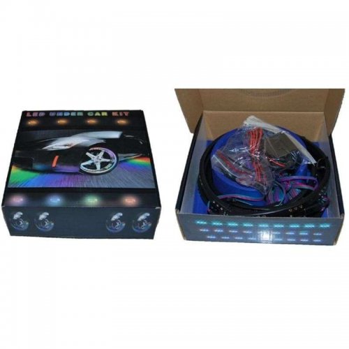 OCTANE LIGHTING 4Pc Multi-Color Rgb Led Car/Truck Underbody Underglow Strip Remote Lighting Kit