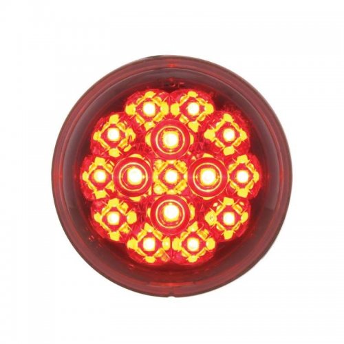 15 LED 2 3/8" Harley Turn Signal - Red LED/Clear Lens | Motorcycle Products