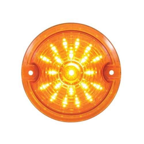 21 LED 3 1/4" Harley Signal Light w/ 1156 Plug - Amber LED/Amber Lens | Motorcycle Products