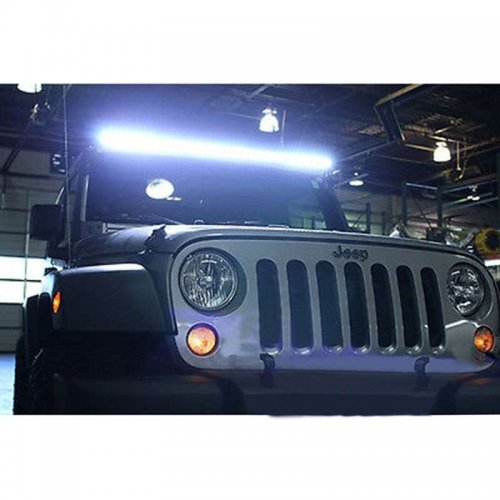 50" 300W White Dual Row 100-LED Spot Flood Light Bar Off Road Truck 21000 Lumens