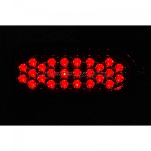 6" OVAL 26-RED LED PANEL WITH BLACK GROMMET TRAILER LIGHT