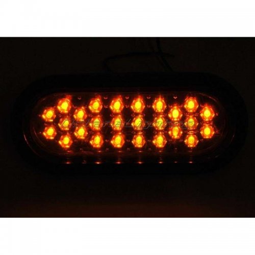 6" OVAL 26-AMBER LED PANEL WITH BLACK GROMMET TRAILER LIGHT