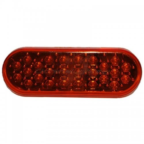 6" OVAL 26-AMBER LED PANEL WITH BLACK GROMMET TRAILER LIGHT