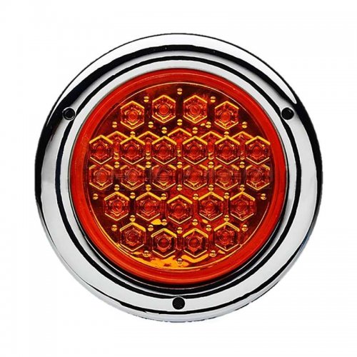 4" Round Brake Tail Light Turn Signal Reverse Red Amber White Led Light 6pc-Set