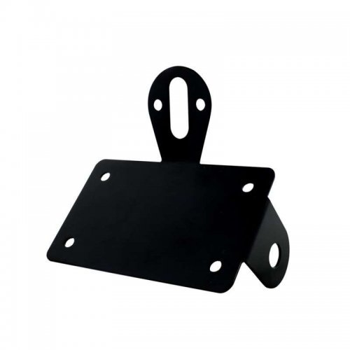 Black "Bobber" Style Side Mount Light Bracket - Horizontal | Motorcycle Products