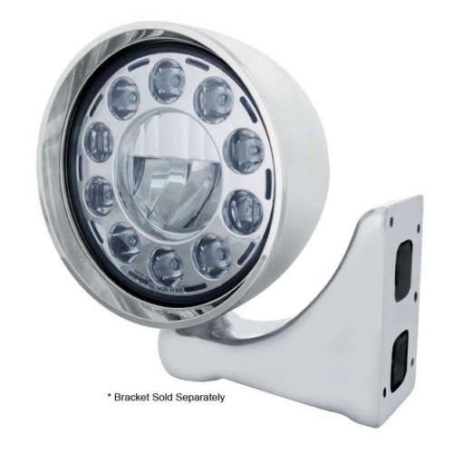 7" LED "REBEL" Stainless Steel Headlight | Motorcycle Products