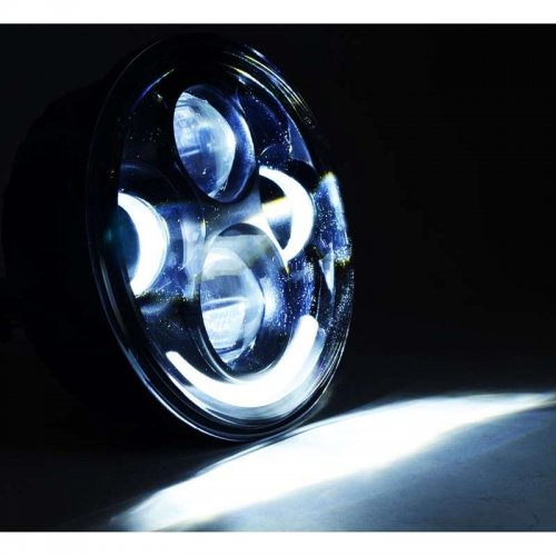 5-3/4" Motorcycle Black Projector Octane HID LED Light Bulb Headlight 4 Harley