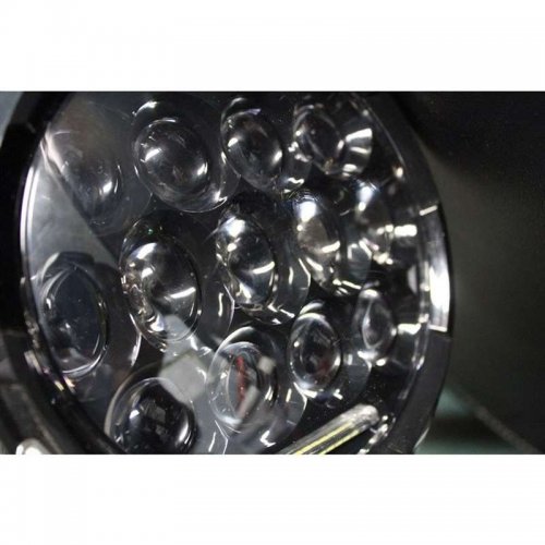 7" Motorcycle Black Projector Octane HID LED Light Bulb DRL Headlight