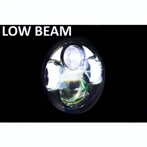 5-3/4 Motorcycle Chrome Projector Octane DRL LED Light Bulb Headlight 4 Harley