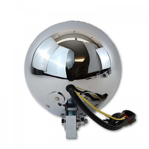 Moto LED Passing And LED Headlight Auxiliary W/ Chrome Housing Buckets Set