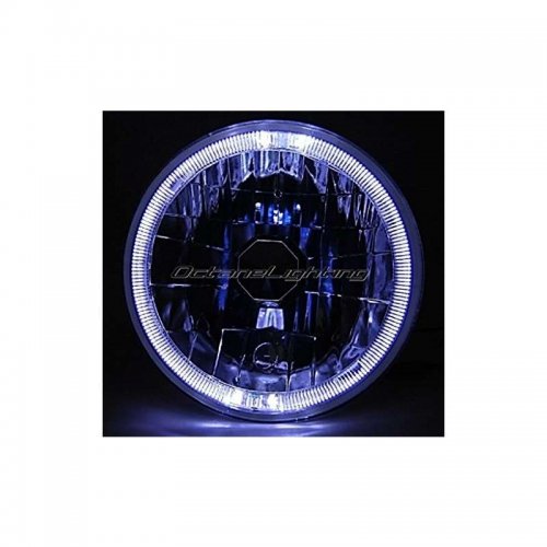 7 And Halogen Motorcycle White Led Halo Ring H4 Light Bulb Headlight For: Harley