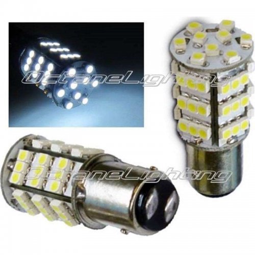 2 x 1157/2057 18 SMD Light Bulbs for Turn Signal/Stop Lights - White