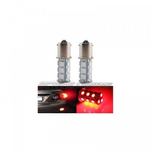 #1156 18SMD Red LED Park Parking Tail Light Turn Signal Reverse Lamp Bulbs Pair