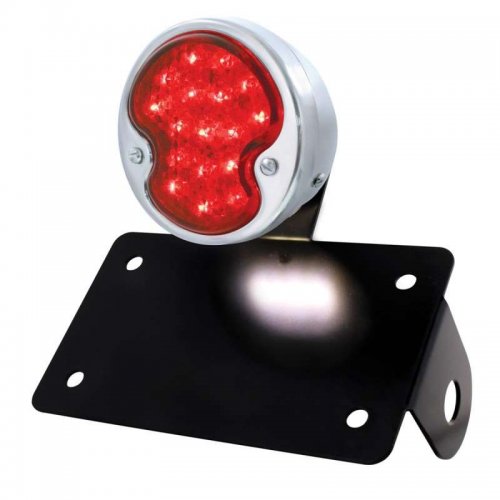 LED 1932 Ford Tail Light - Horizontal w/ Stainless Rim/Stainless Housing | Motorcycle Products