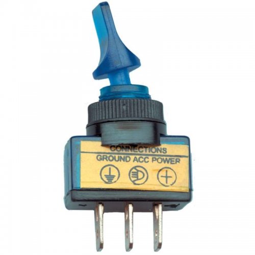 Glow Duckbil 3 Prong Switch - Blue | Wiring, Plugs, / Harness