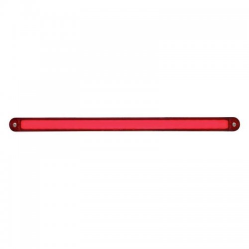 24 LED 12" Light Bar with Chrome Housing - GLO Light - Red LED/Red Lens | Auxiliary / Utility Lights