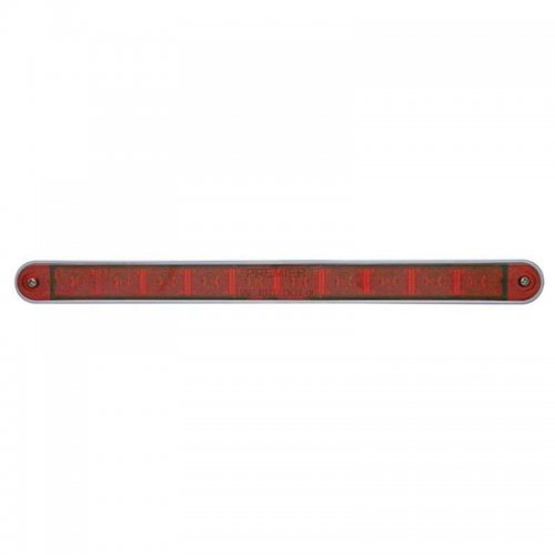 10 LED 9" Stop, Turn / Tail Light Bar w/ Bezel - Red LED/Red Lens | Stop / Turn