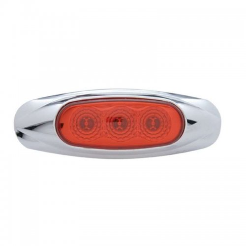 3 LED Reflector Clearance/Marker Light - Red LED/Red Lens | Clearance Marker Lights