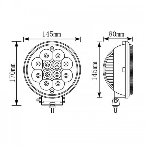 5" Round LED Lamp Auxiliary Fog Spot Flood Light PR For Off Road Jeep Car Truck