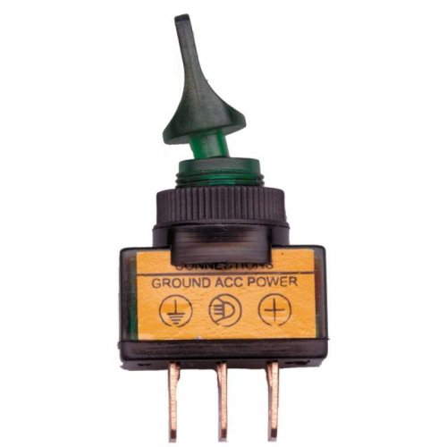 Glow Duck Bill Toggle Switch - Green | Switches / Buttons